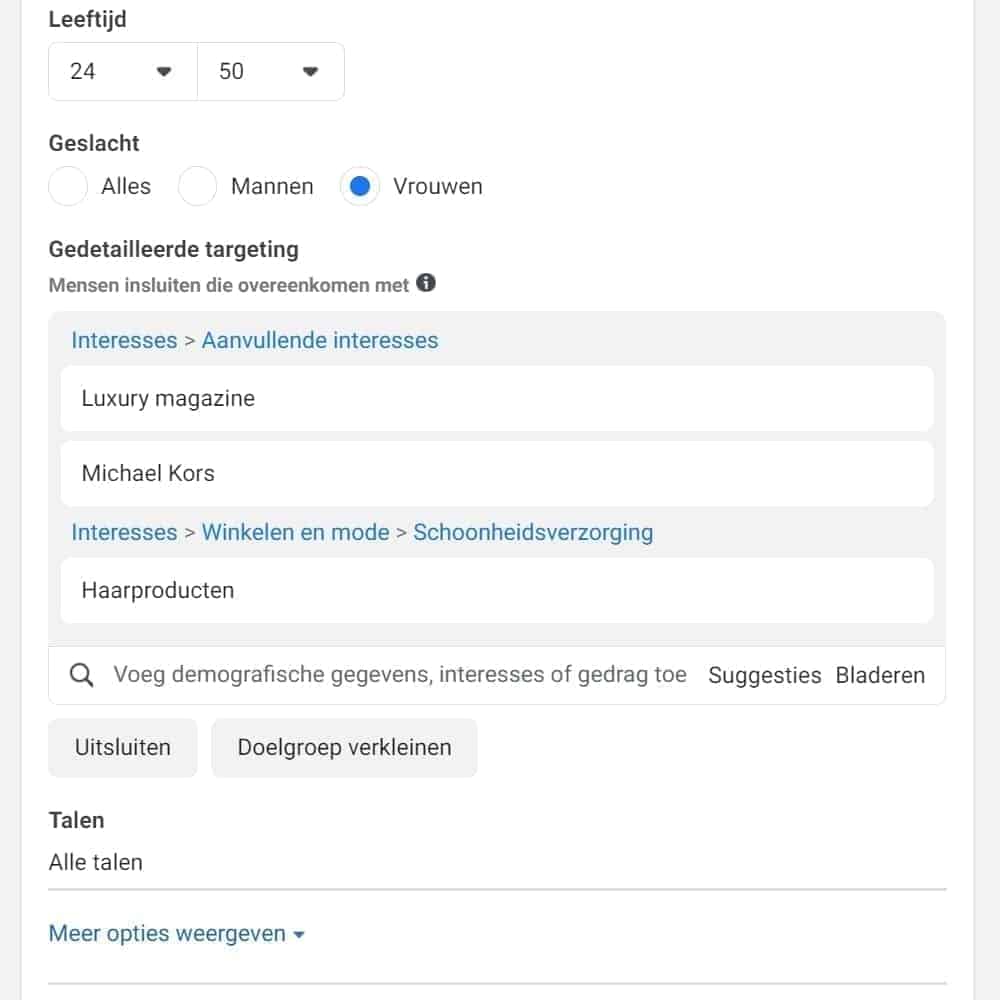 Stel dat u een luxe kapper voor vrouwen bent ...